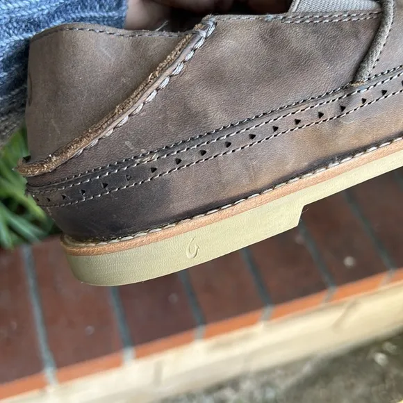 Olukai HONOLULU Nubuck Emma Howard Footbed, Aloha Style Size US 8.5 Brown