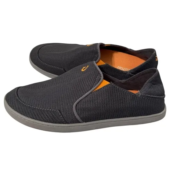 OluKai Men’s Nohea Mesh Gray Slip-On Shoes Size 9