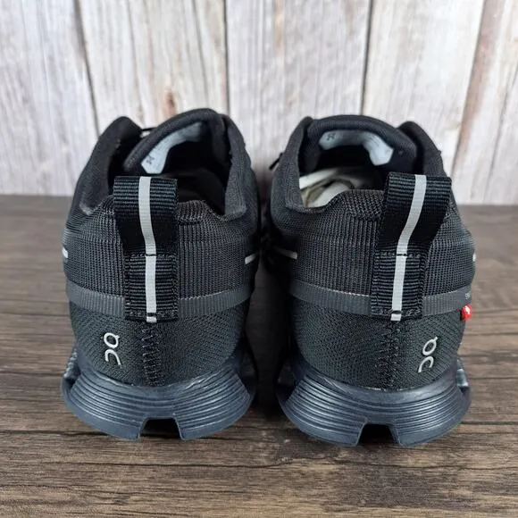 On Cloud 5 Waterproof Black Bungee Slip On Running Sneaker Women's Sz 8 (GUC)