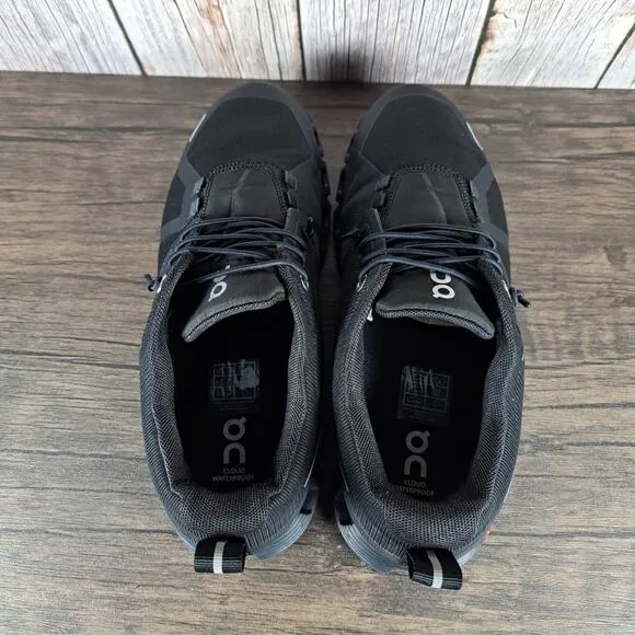 On Cloud 5 Waterproof Black Bungee Slip On Running Sneaker Women's Sz 8 (GUC)