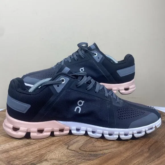 On Cloud Cloudflow Rock Rose Womens Black Pink White Size 9.5 Running shoes