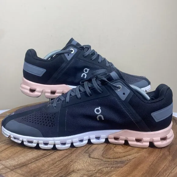On Cloud Cloudflow Rock Rose Womens Black Pink White Size 9.5 Running shoes