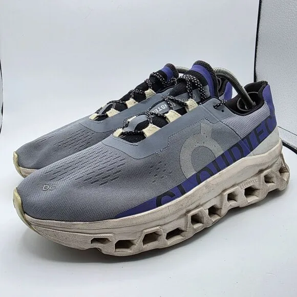On Cloud Cloudmonster Mens Size 12 Gray Athletic Shoes Running Walking Outdoors