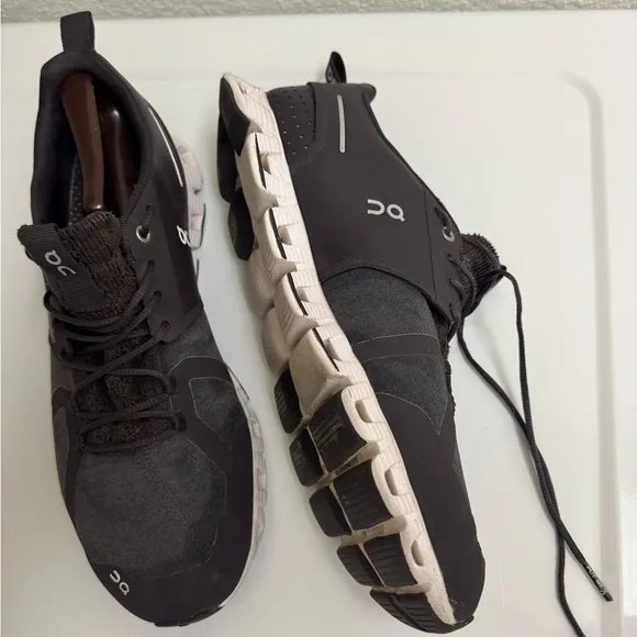 On Cloud Terry Men's Travel Running Shoes Sneakers Black &amp; Gray Size 11