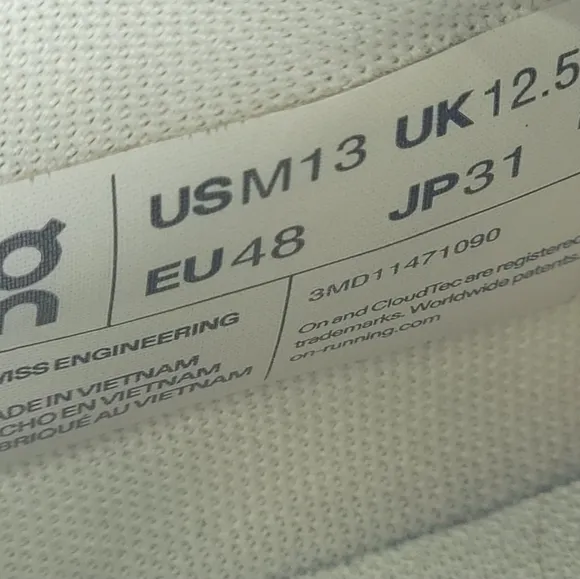 On Running THE ROGER Spin Undyed-White Yellow 3MD11471090 Mens Size 13 Shoes
