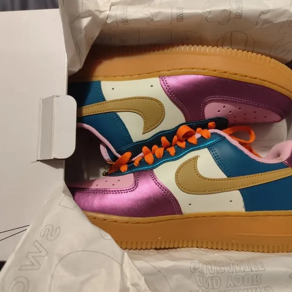 ONE OF A KIND CUSTOM Nike Air Force 1 Low By You, AF1 Women's Size 8 COLLECTORS!