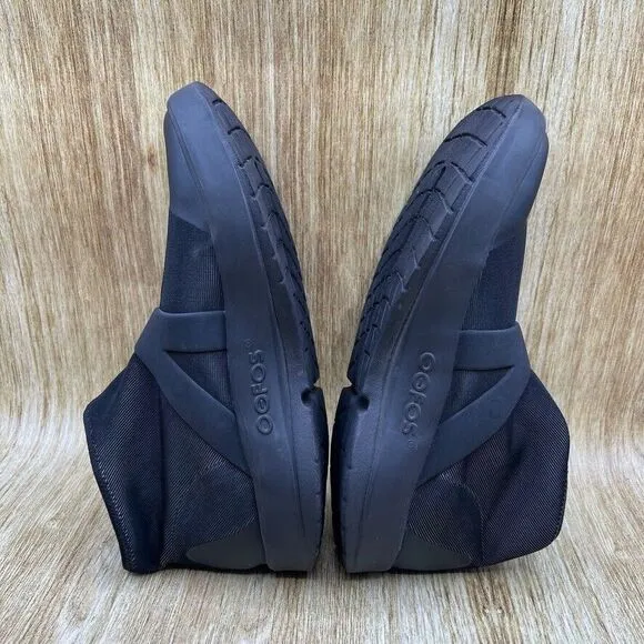 Oofos Oomg‎ High Men's Size 9 EU 42 Triple Black Slip On Comfort Shoes Sneakers