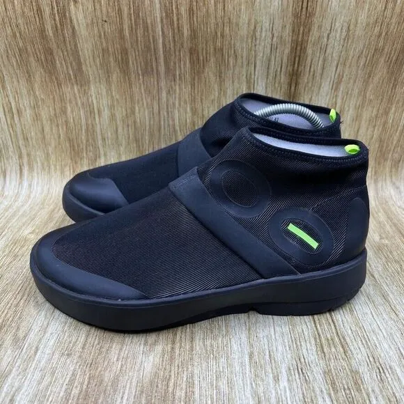 Oofos Oomg‎ High Men's Size 9 EU 42 Triple Black Slip On Comfort Shoes Sneakers