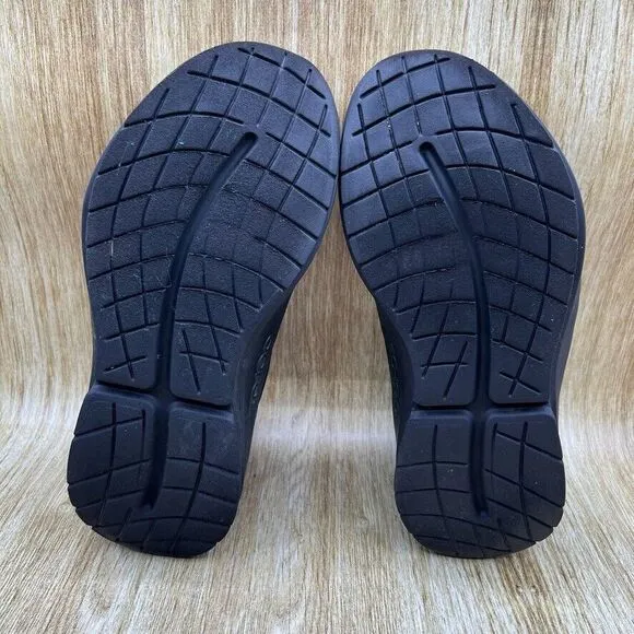 Oofos Oomg‎ High Men's Size 9 EU 42 Triple Black Slip On Comfort Shoes Sneakers