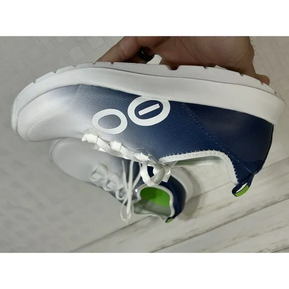 Oofos OOmg Sport LS Low Mens Size 10 EU 43 Running Walking Shoes Blue White