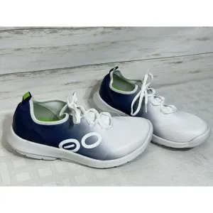 Oofos OOmg Sport LS Low Mens Size 10 EU 43 Running Walking Shoes Blue White