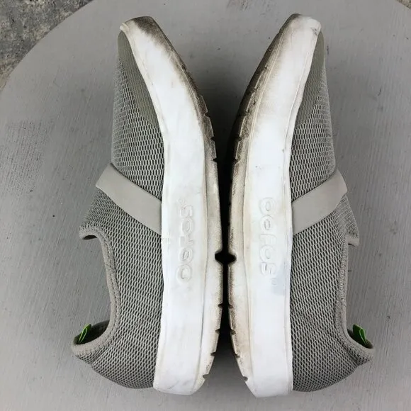 Oofos Women's Size 6.5 Oomg Low Grey Closed Toe Slip On Walking Shoes Sneakers