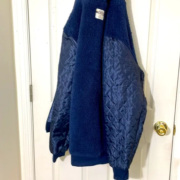 Open Trail Men’s Navy Blue Fleece Jacket With Size XL