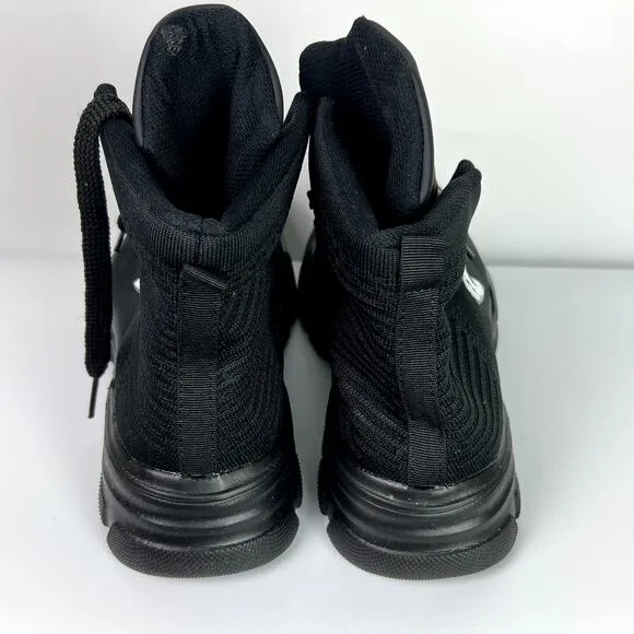 ORISATCO Men's Steel Toe Boots Size 10.5 High Top Black Shoes Slip Resistant
