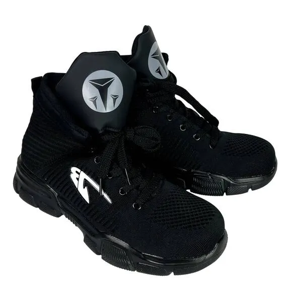 ORISATCO Men's Steel Toe Boots Size 10.5 High Top Black Shoes Slip Resistant