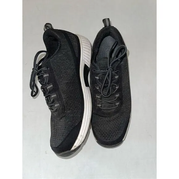 OrthoFeet 619 Shoes Black Athletic Comfort Walking Diabetic Mens 11.5