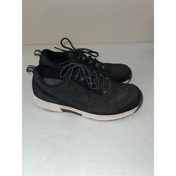 OrthoFeet 619 Shoes Black Athletic Comfort Walking Diabetic Mens 11.5