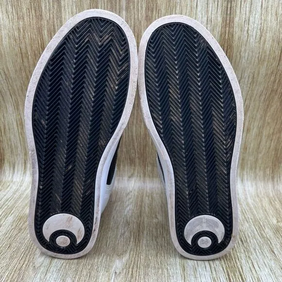 Osiris Clone Men's Size 8.5 Black‎ White Sneakers Skateboarding Shoes Mid Top