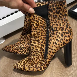 PAIGE Leopard Print Ankle Boots