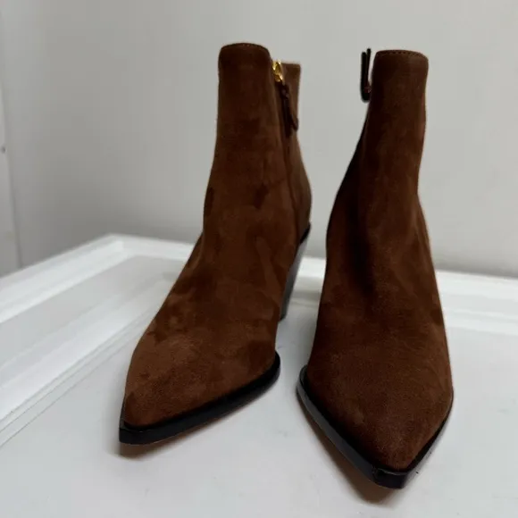 PAIGEWomen's Libby Pointed Toe Block Heel Booties