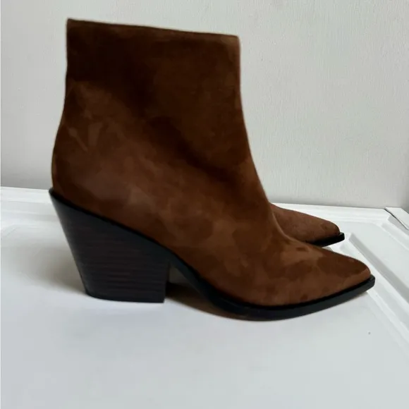 PAIGEWomen's Libby Pointed Toe Block Heel Booties