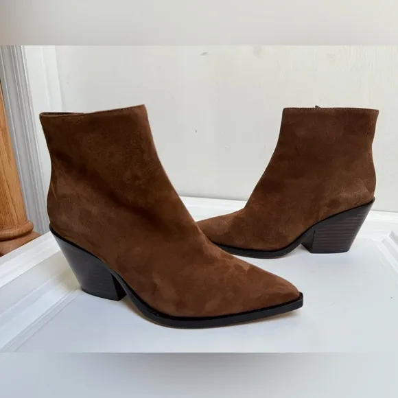 PAIGEWomen's Libby Pointed Toe Block Heel Booties