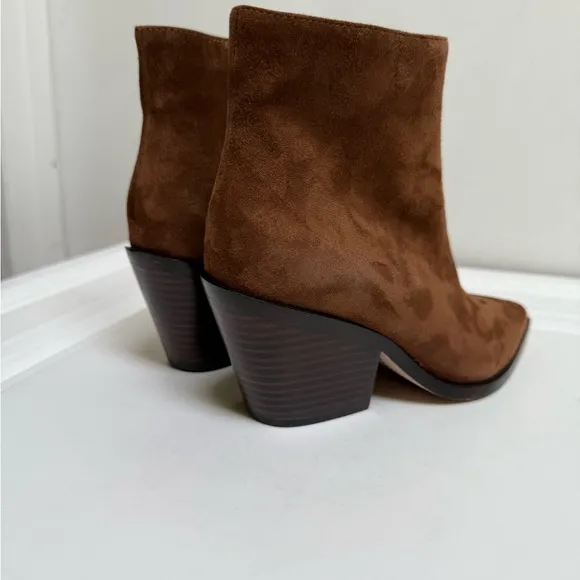 PAIGEWomen's Libby Pointed Toe Block Heel Booties
