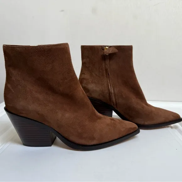 PAIGEWomen's Libby Pointed Toe Block Heel Booties