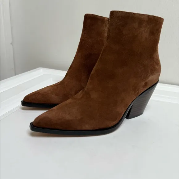 PAIGEWomen's Libby Pointed Toe Block Heel Booties