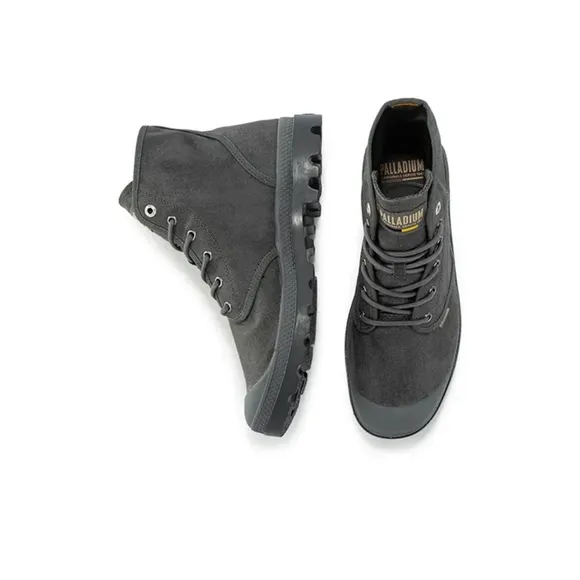 Palladium Pampa Canvas Shoes Unisex High-Top Alloy Gray in 4.5M, 6W