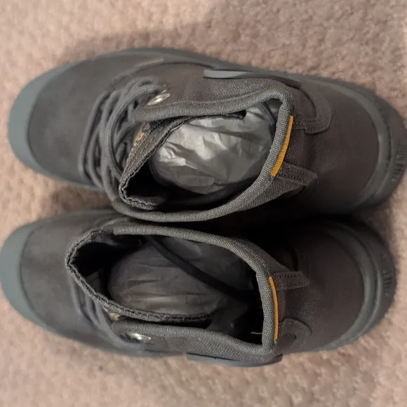 Palladium Pampa Canvas Shoes Unisex High-Top Alloy Gray in 4.5M, 6W