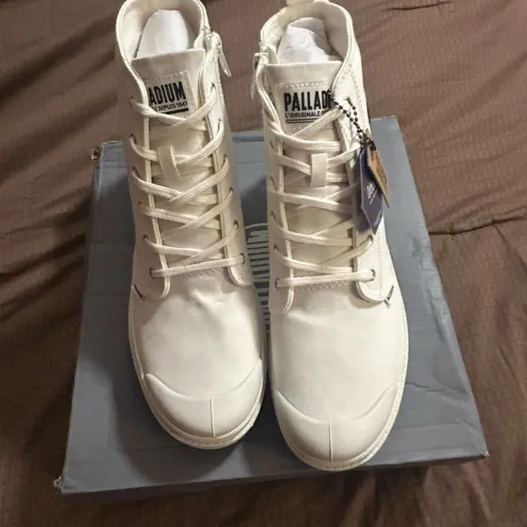 Palladium White Platform Boots