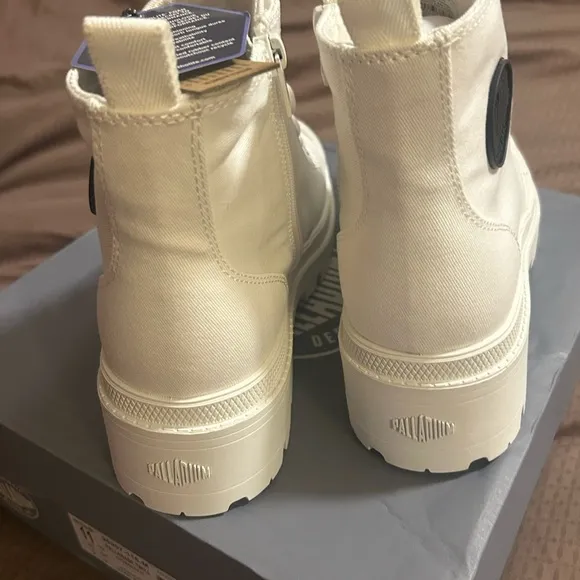 Palladium White Platform Boots