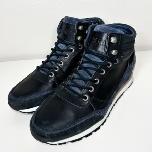 Parc City Humber Leather Navy High Top‎ Lace Up Sneakers Men's Size 8.5