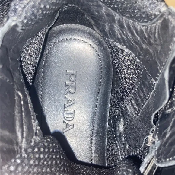 Patent leather Prada high top kids shoes size 34 (2-1/2)