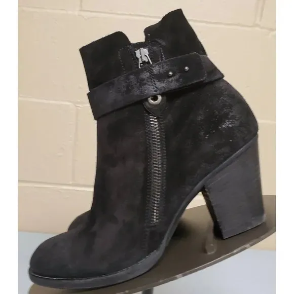Paul Green 8.5 US  Black Nubuck Sheridan Ankle Comfort Chic Boot/Bootie AU6 $490