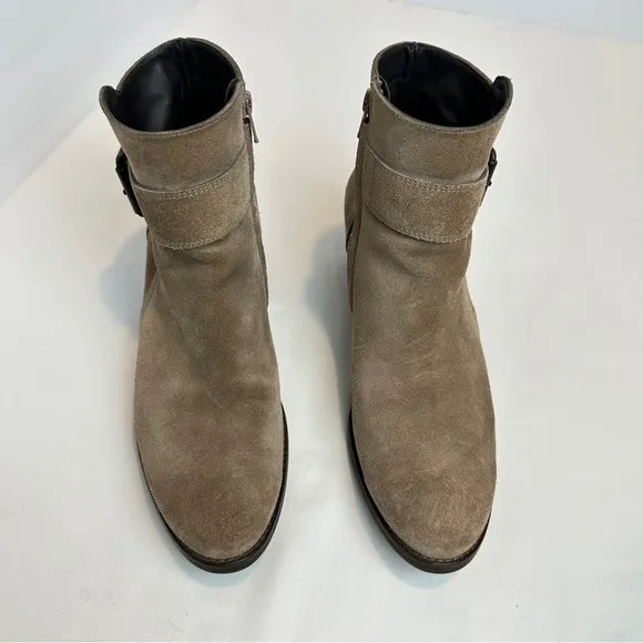 Paul Green Biker Chic Tan Suede Leather Ankle Boots European 6.5 -US 9