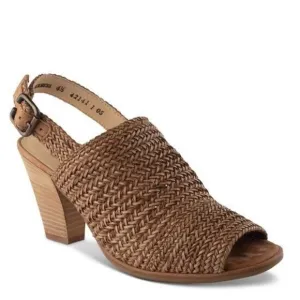 Paul Green Lovely Sandal Sisal Cuoio Woven Slingback Heel, Size US 6.5 $369