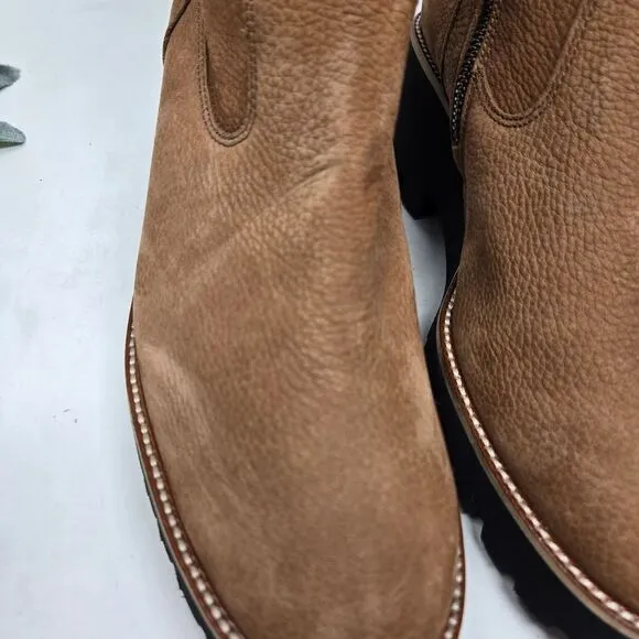 PAUL GREEN Newbury Suede Leather Wedge Boots Chunky Platform Size 8 UK