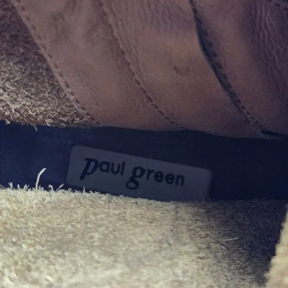 PAUL GREEN Newbury Suede Leather Wedge Boots Chunky Platform Size 8 UK