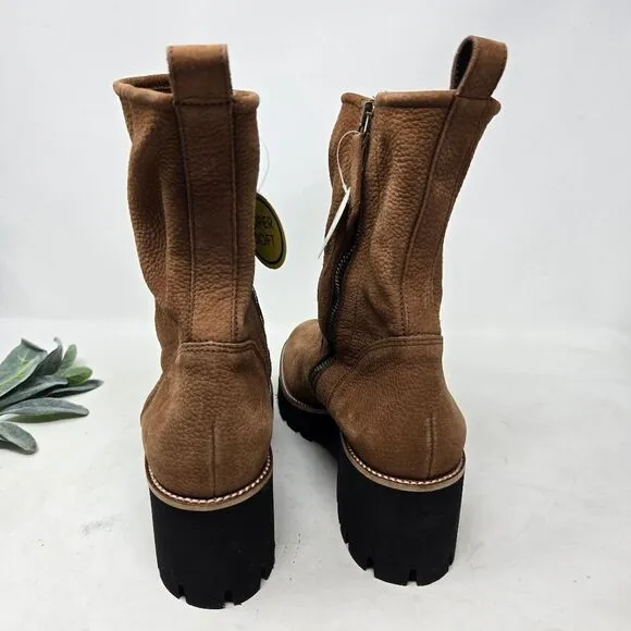PAUL GREEN Newbury Suede Leather Wedge Boots Chunky Platform Size 8 UK