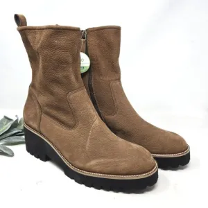 PAUL GREEN Newbury Suede Leather Wedge Boots Chunky Platform Size 8 UK