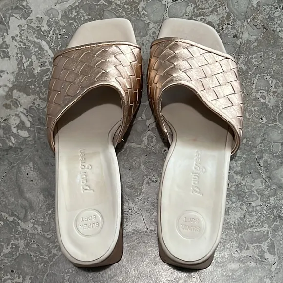 Paul Green Tisha Heel in Rosato Nappa Metallic, Size UK 5.5 US 8 EXCELLENT!