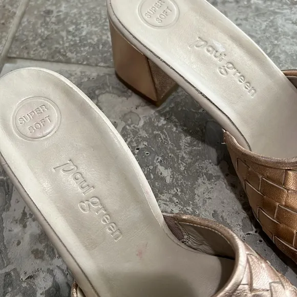 Paul Green Tisha Heel in Rosato Nappa Metallic, Size UK 5.5 US 8 EXCELLENT!