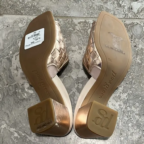 Paul Green Tisha Heel in Rosato Nappa Metallic, Size UK 5.5 US 8 EXCELLENT!