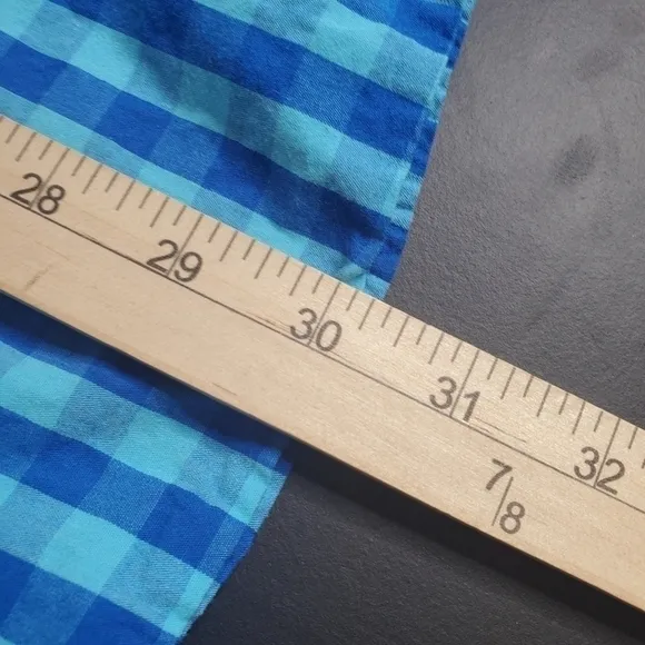 PD&amp;C Classic Plaid Button Down Shirt Men’s XL Blue