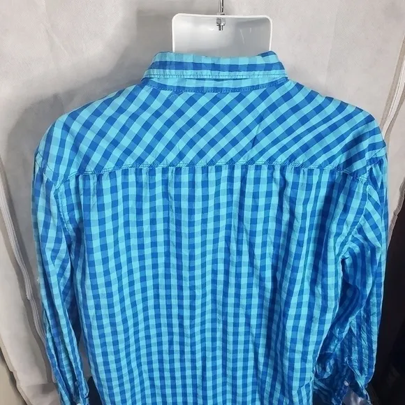PD&amp;C Classic Plaid Button Down Shirt Men’s XL Blue