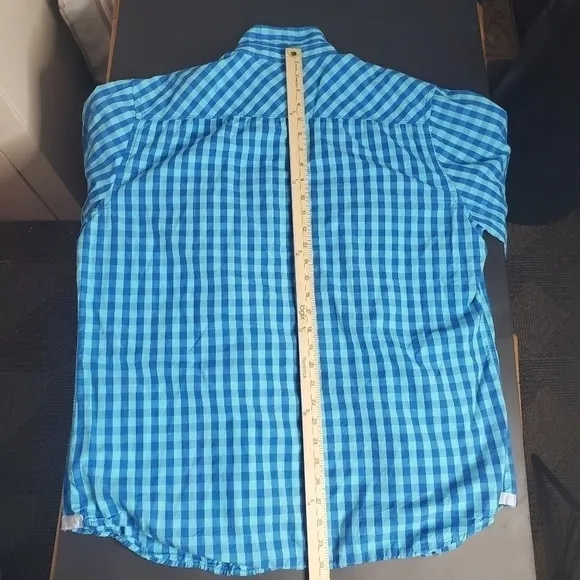 PD&amp;C Classic Plaid Button Down Shirt Men’s XL Blue