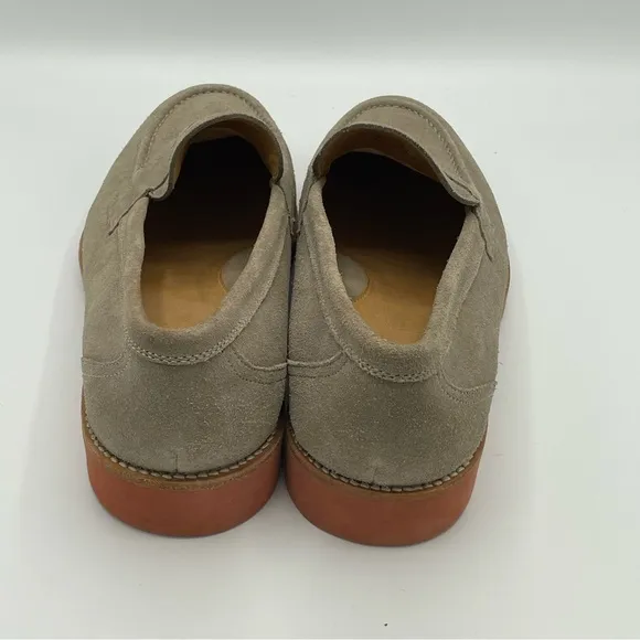 Peter Millar Suede Excursionist Penny Loafer Slip On Shoes Taupe Brown Mens 10.5