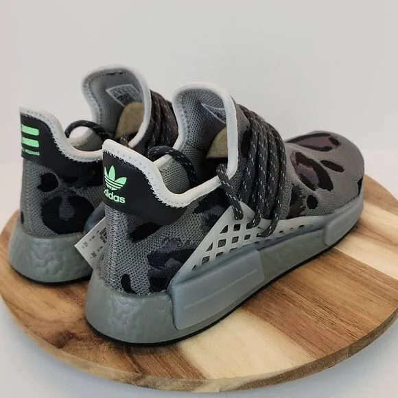 Pharrell x adidas NMD Human Race Animal Print 'Grey' Mens Size 9.5